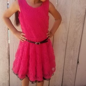 Girls hot pink dress